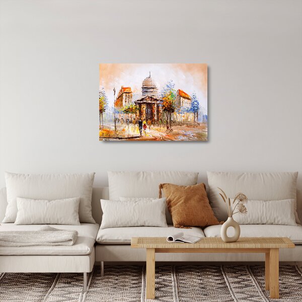 Staklena slika - Naslikani gradski spomenik (70x50 cm)