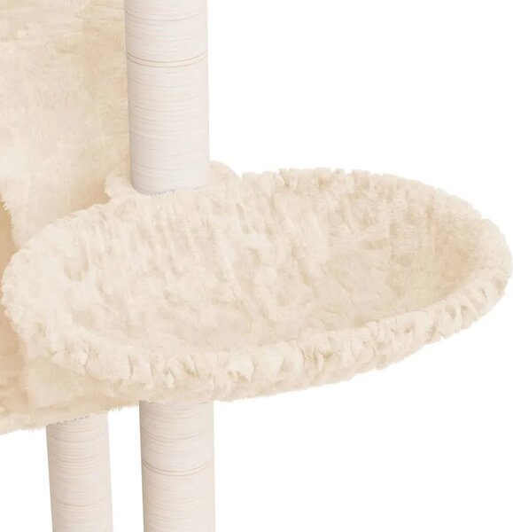 Penjalica za mačke - Kuća za mačke - Grebalica sa stupovima za grebanje krem 108 5 cm - Krema Krema