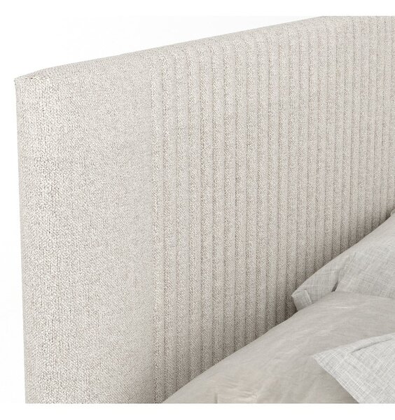 Bež boxspring krevet s prostorom za odlaganje 140x200 cm Bergamo – Maison de Rêve