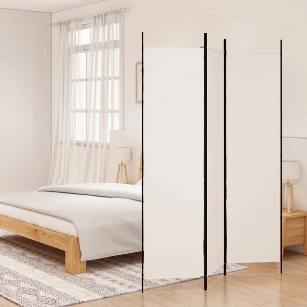 Paravan - Sobna pregrada s 3 panela bijela 150 x 200 cm od tkanine - Bijela 150 x 200 cm 1 1