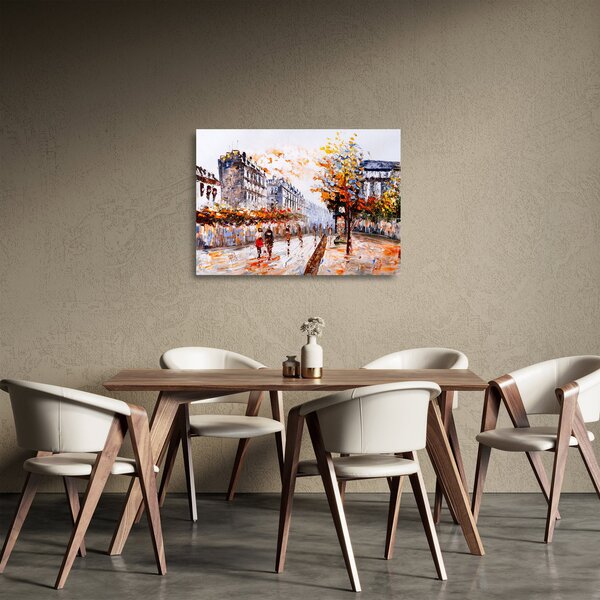 Staklena slika - Gradski život (70x50 cm)