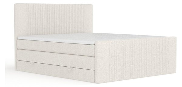 Bež boxspring krevet s prostorom za odlaganje 140x200 cm Bergamo – Maison de Rêve