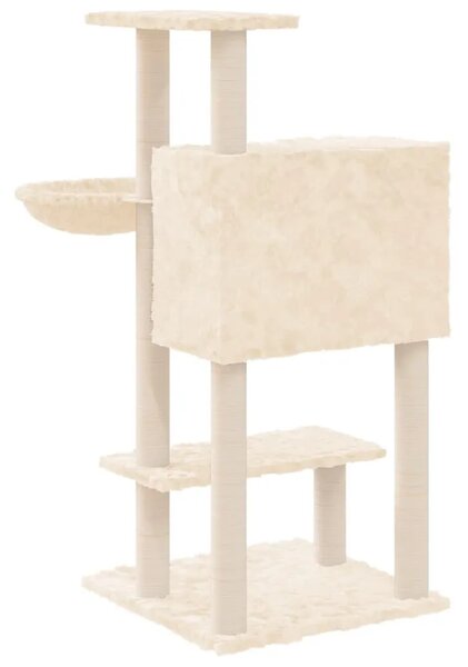 Penjalica za mačke - Kuća za mačke - Grebalica sa stupovima za grebanje krem 108 5 cm - Krema Krema