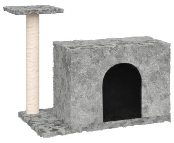 Penjalica za mačke - Kuća za mačke - Grebalica sa stupom za grebanje svjetlosiva 51 cm - Svjetlosiva Svjetlosiva