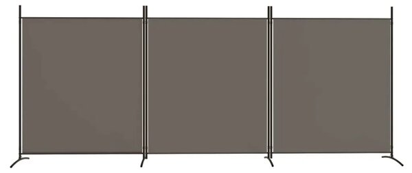 Paravan - Sobna pregrada s 3 panela antracit 525 x 180 cm od tkanine - Antracit 525 x 180 cm 1 1
