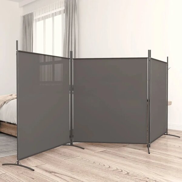 Paravan - Sobna pregrada s 3 panela antracit 525 x 180 cm od tkanine - Antracit 525 x 180 cm 1 1