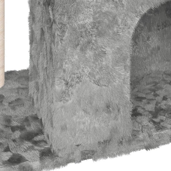 Penjalica za mačke - Kuća za mačke - Grebalica sa stupom za grebanje svjetlosiva 51 cm - Svjetlosiva Svjetlosiva