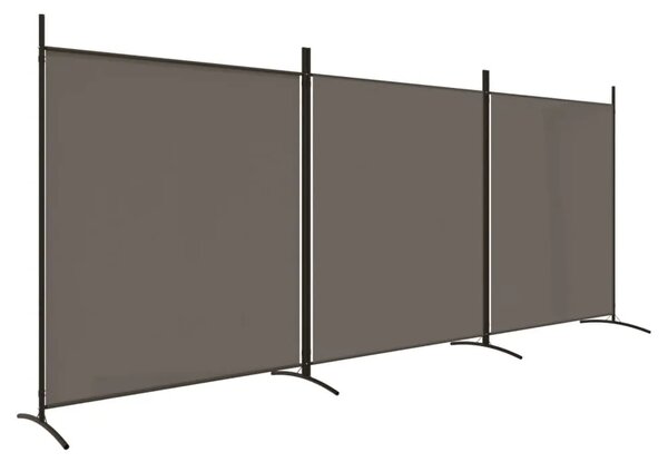 Paravan - Sobna pregrada s 3 panela antracit 525 x 180 cm od tkanine - Antracit 525 x 180 cm 1 1