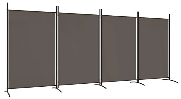 Paravan - Sobna pregrada s 4 panela antracit 346 x 180 cm od tkanine - Antracit 346 x 180 cm 1 1