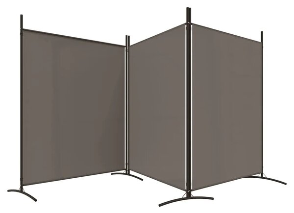 Paravan - Sobna pregrada s 3 panela antracit 525 x 180 cm od tkanine - Antracit 525 x 180 cm 1 1