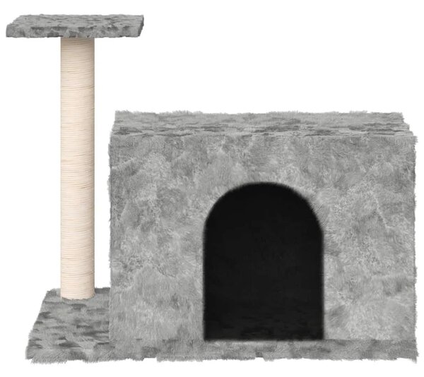 Penjalica za mačke - Kuća za mačke - Grebalica sa stupom za grebanje svjetlosiva 51 cm - Svjetlosiva Svjetlosiva