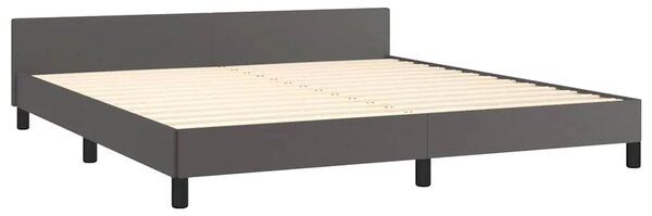Okvir kreveta s uzglavljem bez madraca sivi 160x200 cm - Siva 160 x 200 cm Siva 160 x 200 cm