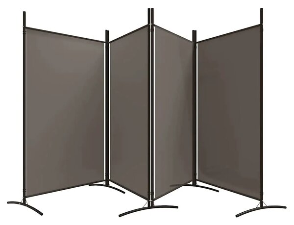 Paravan - Sobna pregrada s 4 panela antracit 346 x 180 cm od tkanine - Antracit 346 x 180 cm 1 1