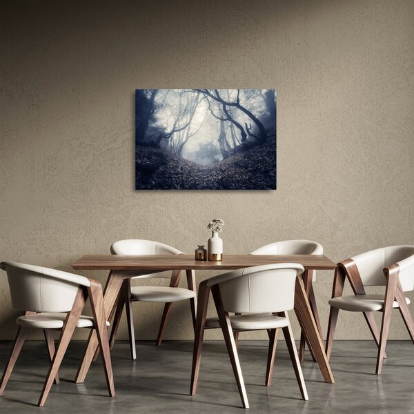 Staklena slika - Šuma u magli (70x50 cm)