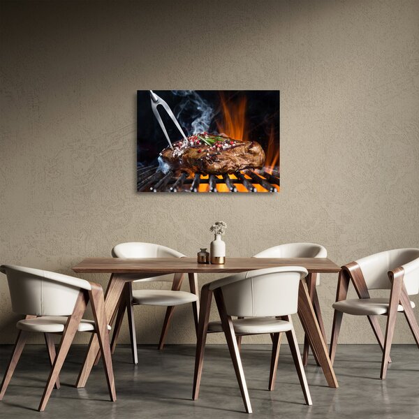 Staklena slika odreska s roštilja (70x50 cm)