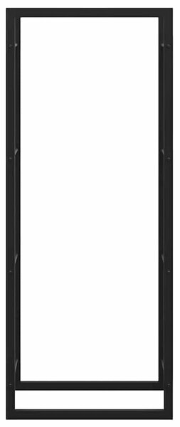 Stalak za drva za ogrjev mat crni 50x28x132 cm čelični - Crna 50 x 28 x 132 cm Crna 50 x 28 x 132 cm