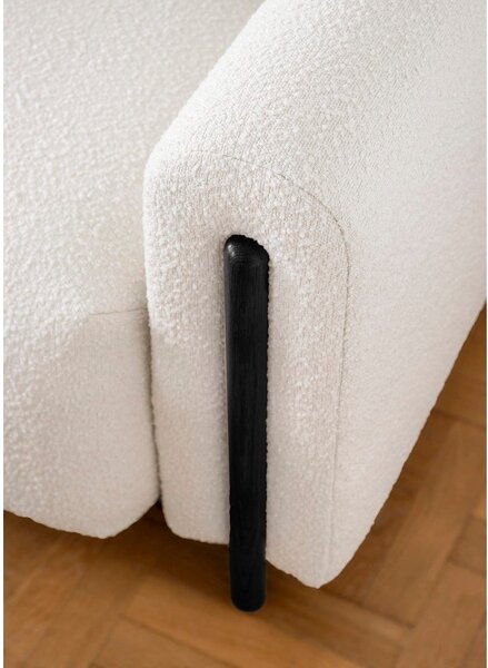 Sklopiva/s prostorom za odlaganje sofa od bouclé tkanine boje slonovače 244 cm Arcadova – ELTAP