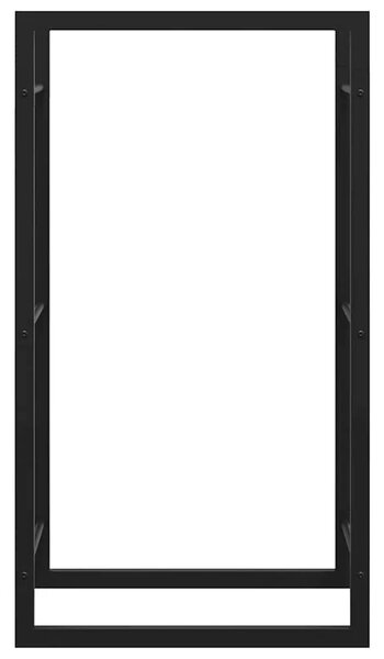 Stalak za drva za ogrjev mat crni 50x28x94 cm čelični - Crna 50 x 28 x 94 cm Crna 50 x 28 x 94 cm