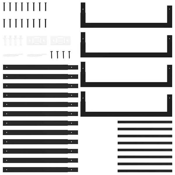 Stalak za drva za ogrjev mat crni 50x28x132 cm čelični - Crna 50 x 28 x 132 cm Crna 50 x 28 x 132 cm