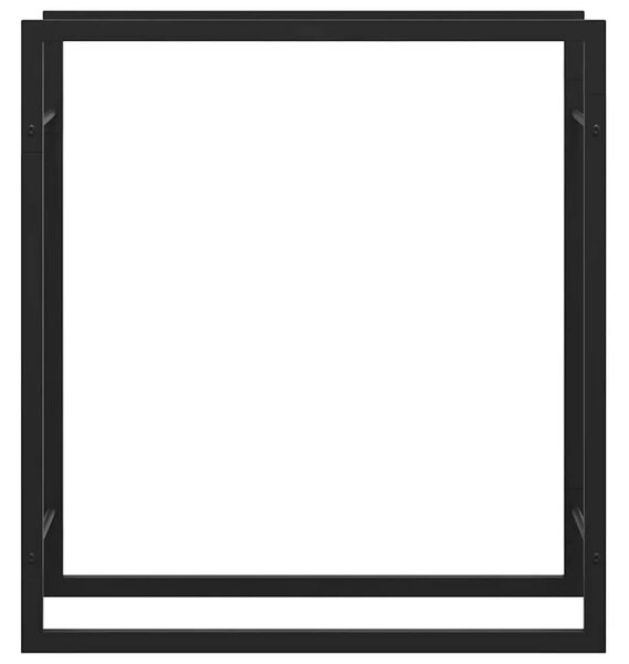 Stalak za drva za ogrjev mat crni 80x28x86 cm čelični - Crna 80 x 28 x 86 cm Crna 80 x 28 x 86 cm