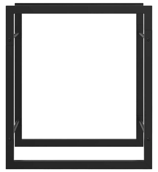 Stalak za drva za ogrjev mat crni 50x28x56 cm čelični - Crna 50 x 28 x 56 cm Crna 50 x 28 x 56 cm