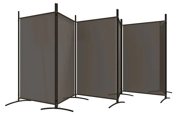 Paravan - Sobna pregrada s 6 panela antracit 520x180 cm od tkanine - Antracit 520 x 180 cm 1 1