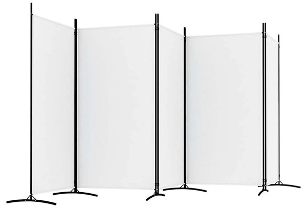 Paravan - Sobna pregrada s 5 panela bijela 433x180 cm od tkanine - Bijela 433 x 180 cm 1 1