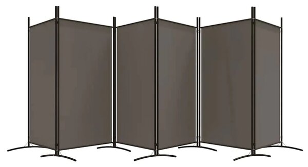 Paravan - Sobna pregrada s 6 panela antracit 520x180 cm od tkanine - Antracit 520 x 180 cm 1 1