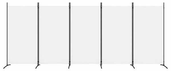 Paravan - Sobna pregrada s 5 panela bijela 433x180 cm od tkanine - Bijela 433 x 180 cm 1 1
