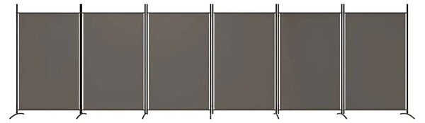 Paravan - Sobna pregrada s 6 panela antracit 520x180 cm od tkanine - Antracit 520 x 180 cm 1 1