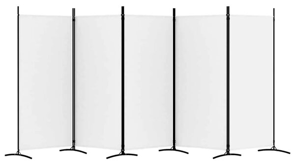 Paravan - Sobna pregrada s 5 panela bijela 433x180 cm od tkanine - Bijela 433 x 180 cm 1 1