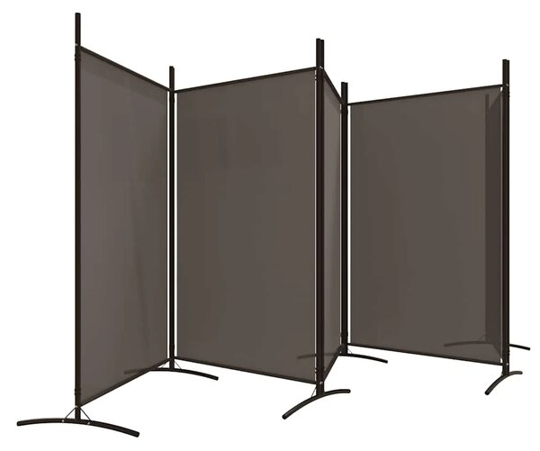 Paravan - Sobna pregrada s 5 panela antracit 433x180 cm od tkanine - Antracit 433 x 180 cm 1 1