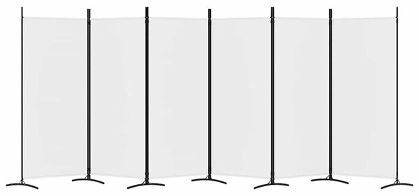 Paravan - Sobna pregrada s 6 panela bijela 520x180 cm od tkanine - Bijela 520 x 180 cm 1 1