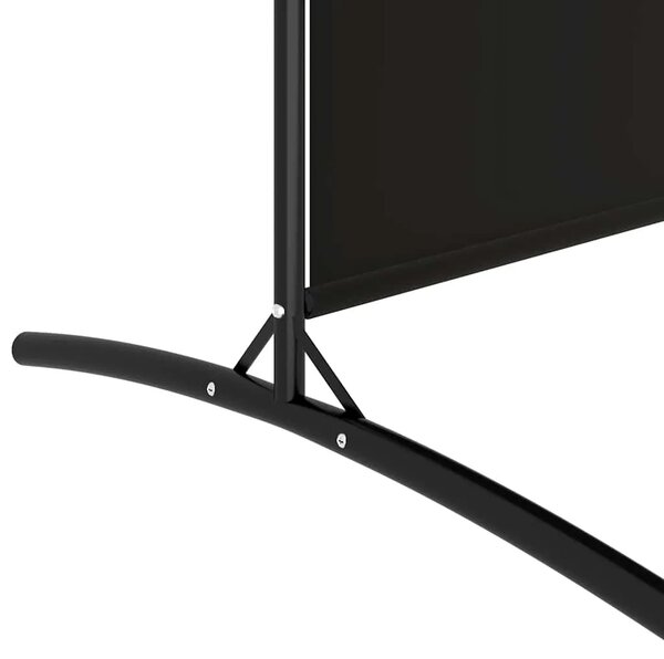 Paravan - Sobna pregrada s 5 panela crna 433x180 cm od tkanine - Crna 433 x 180 cm 1 1