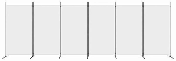 Paravan - Sobna pregrada s 6 panela bijela 520x180 cm od tkanine - Bijela 520 x 180 cm 1 1