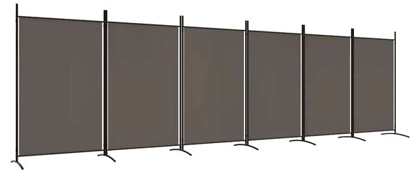 Paravan - Sobna pregrada s 6 panela antracit 520x180 cm od tkanine - Antracit 520 x 180 cm 1 1