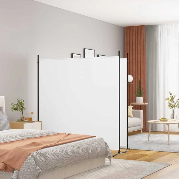 Paravan - Sobna pregrada s 2 panela bijela 348 x 180 cm od tkanine - Bijela 348 x 180 cm 1 1