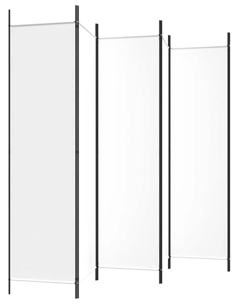 Paravan - Sobna pregrada s 6 panela bijela 300x200 cm od tkanine - Bijela 300 x 200 cm 1 1