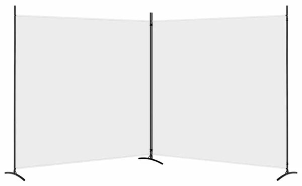 Paravan - Sobna pregrada s 2 panela bijela 348 x 180 cm od tkanine - Bijela 348 x 180 cm 1 1