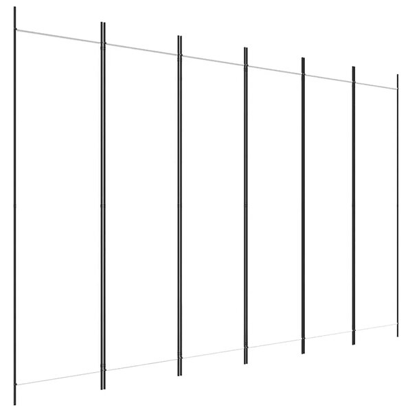 Paravan - Sobna pregrada s 6 panela bijela 300x200 cm od tkanine - Bijela 300 x 200 cm 1 1