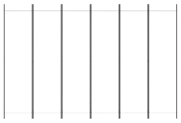 Paravan - Sobna pregrada s 6 panela bijela 300x200 cm od tkanine - Bijela 300 x 200 cm 1 1