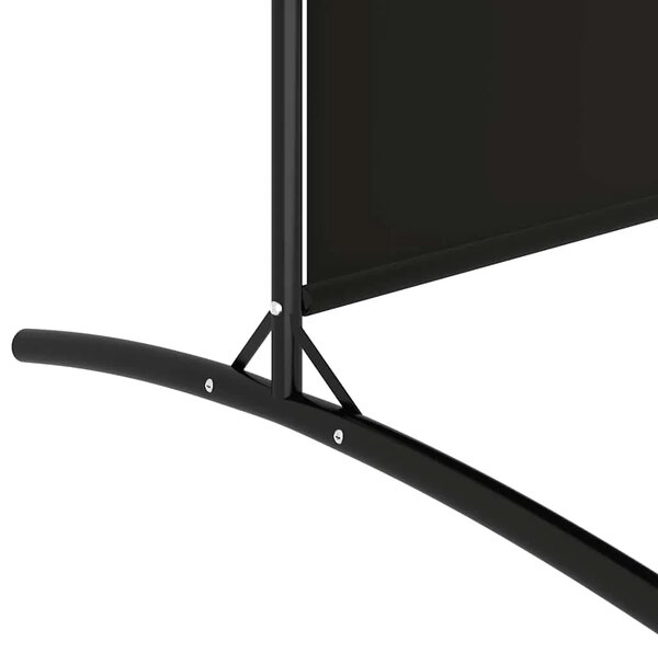 Paravan - Sobna pregrada s 4 panela crna 346x180 cm od tkanine - Crna 346 x 180 cm 1 1