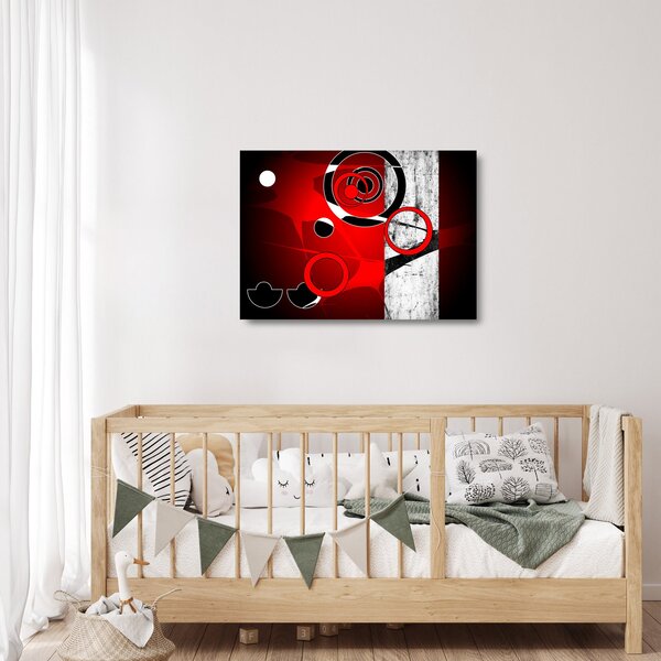 Staklena slika apstrakcije (70x50 cm)
