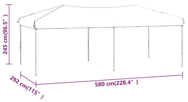 Sklopivi šator za svadbe - šator za zabave 3 x 6 m antracit - Antracit 3 x 6 m 1 Antracit