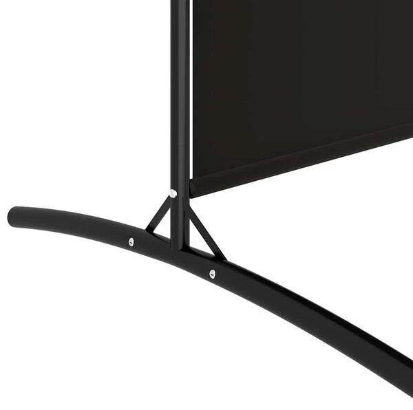 Paravan - Sobna pregrada s 2 panela crna 348 x 180 cm od tkanine - Crna 348 x 180 cm 1 1