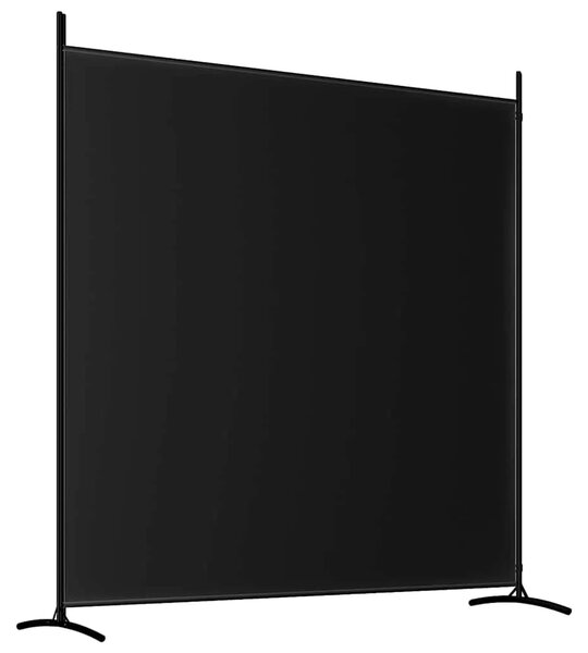 Paravan - Sobna pregrada s 2 panela crna 348 x 180 cm od tkanine - Crna 348 x 180 cm 1 1