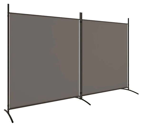 Paravan - Sobna pregrada s 2 panela antracit 348 x 180 cm od tkanine - Antracit 348 x 180 cm 1 1