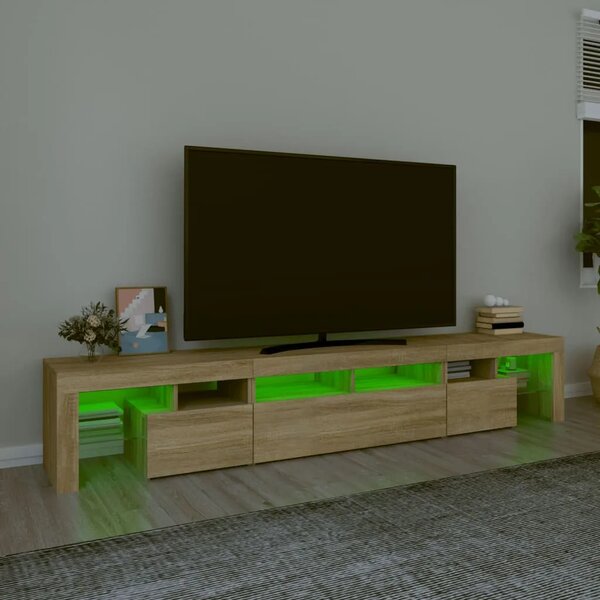TV ormarić s LED svjetlima boja hrasta sonome 230x36 5x40 cm - sonoma hrast 2 230 cm Sonoma hrast