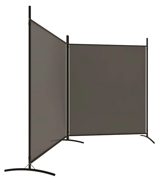 Paravan - Sobna pregrada s 2 panela antracit 348 x 180 cm od tkanine - Antracit 348 x 180 cm 1 1