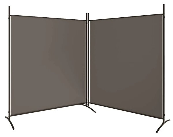 Paravan - Sobna pregrada s 2 panela antracit 348 x 180 cm od tkanine - Antracit 348 x 180 cm 1 1